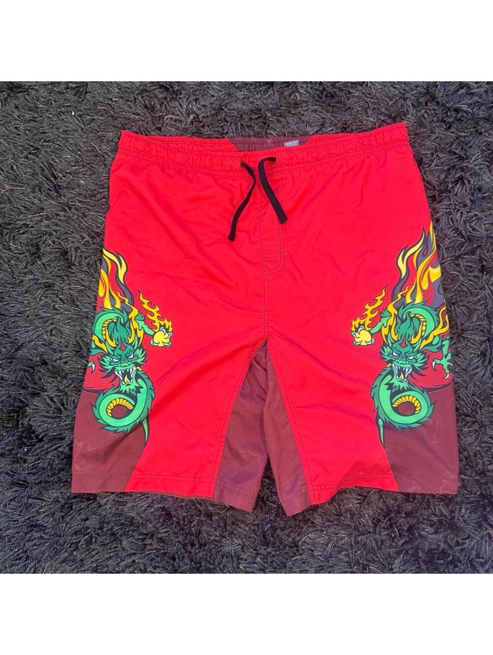 Urban Pipeline Red Dragon Board Shorts
